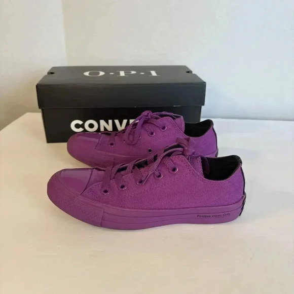 Converse x OPI‎ Chuck Taylor All Star Positive Vibes Only Purple Womens 5/Mens 3 - Picture 3 of 9